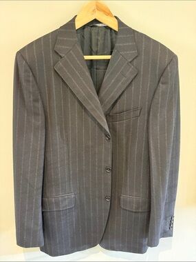 Canali Charcoal Pinstripe Jacket